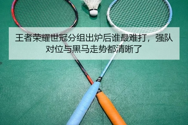 王者荣耀世冠分组出炉后谁最难打，强队对位与黑马走势都清晰了 - douyutiyu